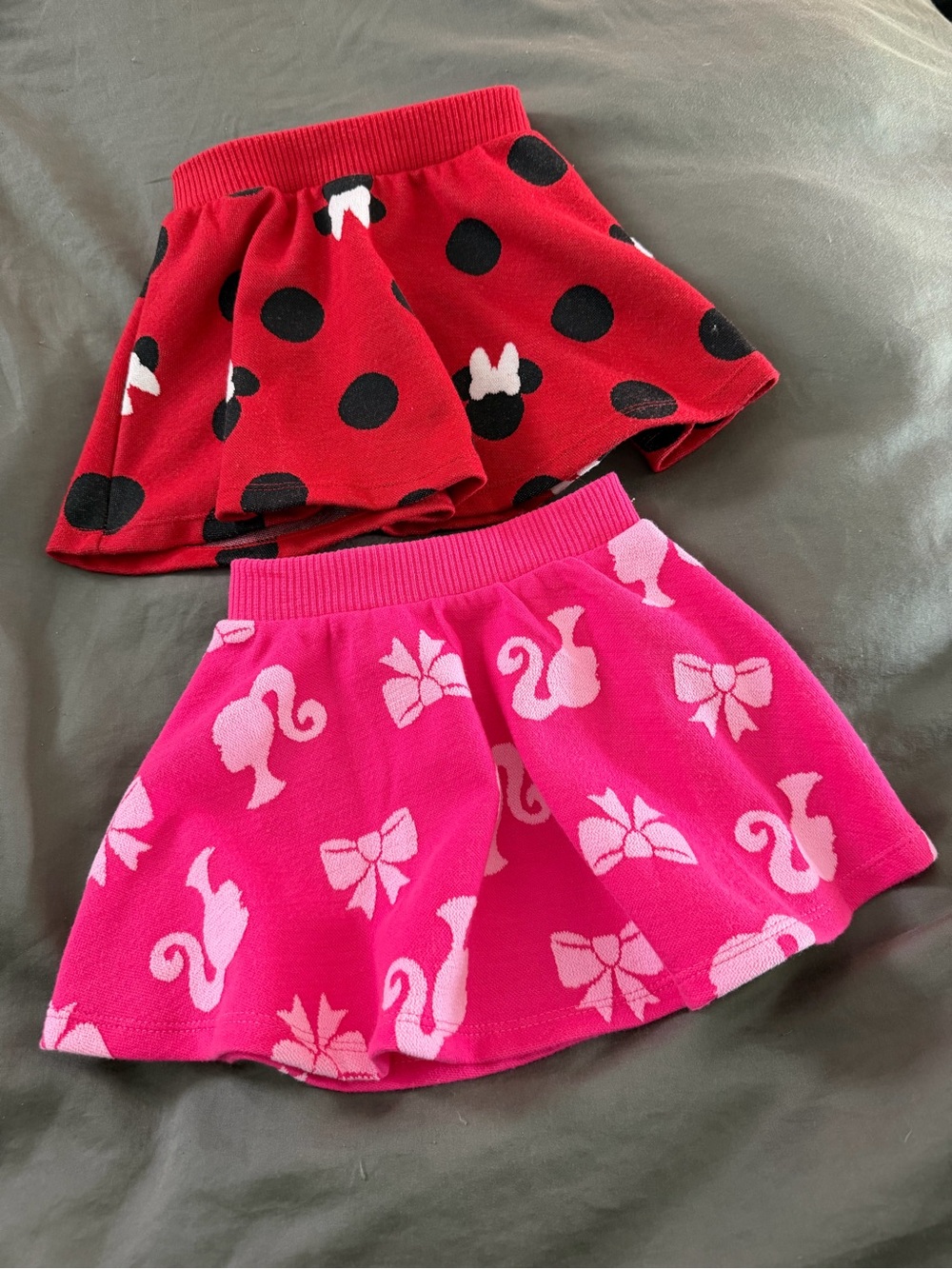 NWOT Minnie Mouse and Barbie Skirt Bundle Size 2T